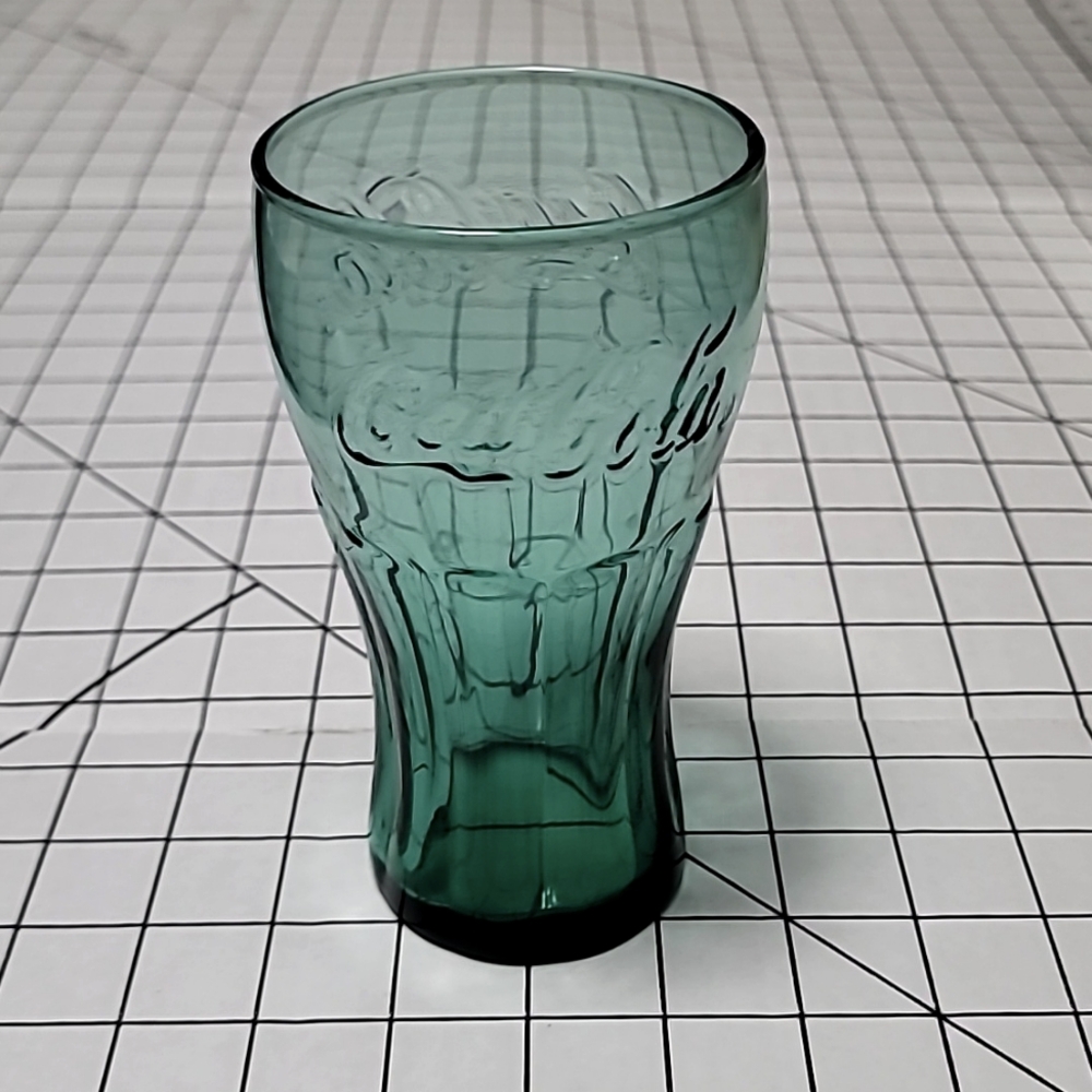 Vintage Libbey Green Glass‎ COCA COLA Tumbler Drinking Glass USA 16 oz Preloved